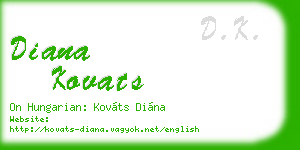diana kovats business card