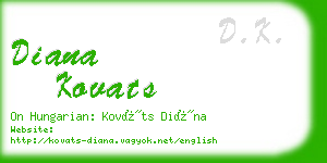 diana kovats business card